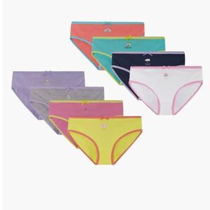 Andy and Evan Girl's Day of the Week 8 pack Bikini Briefs NWT size l (8-10)